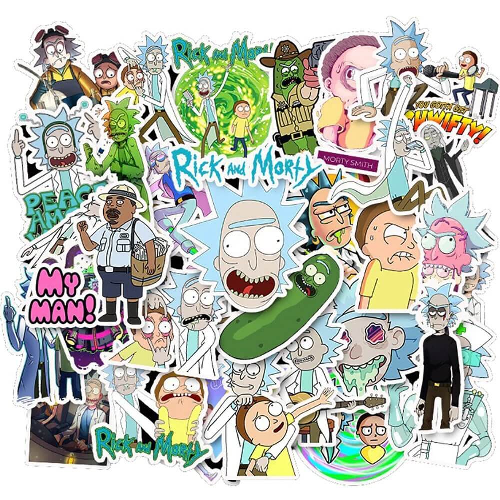 מדבקות איכותיות - ריק ומורטי