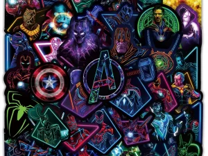 מדבקות איכותיות זוהרות – מארוול